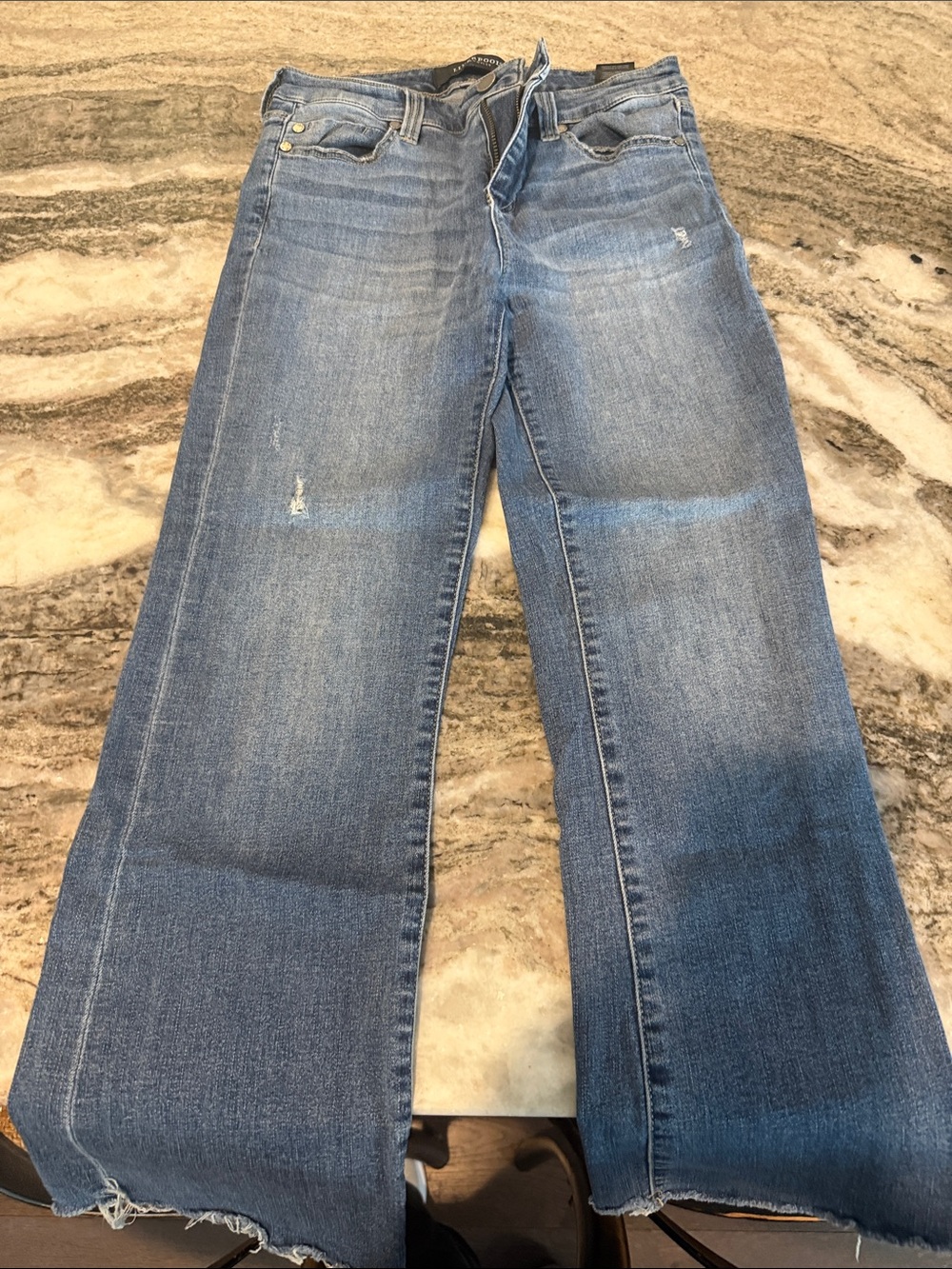 Liverpool Jeans Company Distressed Blue Wide Leg Jeans